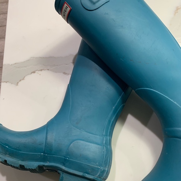 Hunter Women's Original Teal Tall Rain Boots - Picture 3 of 7